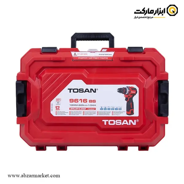 دریل پیچ گوشتی شارژی توسن براشلس 16 ولت مدل 9616BS