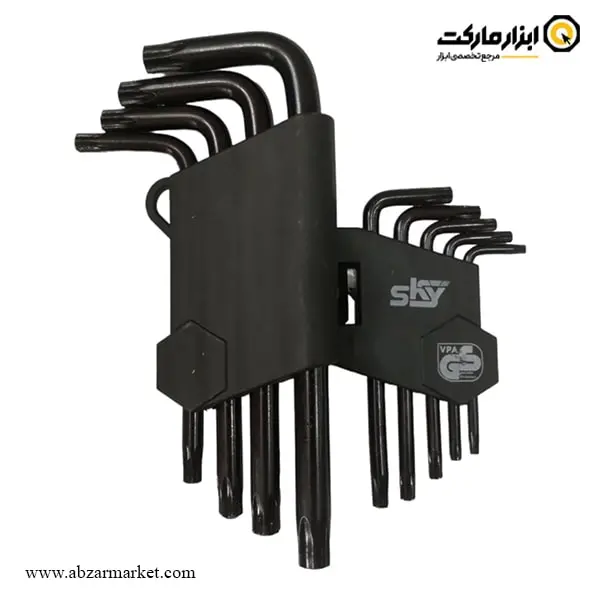 آچار آلن ستاره ای اسکای کارتی کوتاه 9 عددی مدل ST-1211B