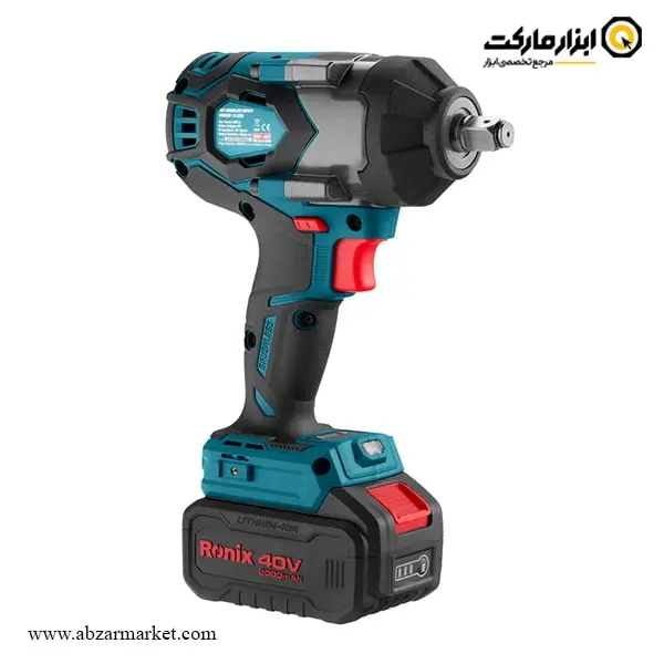بکس شارژی رونیکس 1/2 اینچ براشلس 40 ولت مدل 40-8907 V