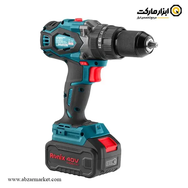 دریل شارژی چکشی رونیکس براشلس 40 ولت مدل 40-8905 V