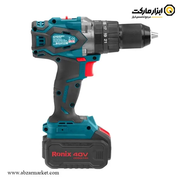دریل شارژی چکشی رونیکس براشلس 40 ولت مدل 40-8905 V