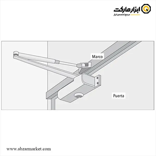جک آرام بند درب ریوبی 150-115 کیلوگرم مدل 8004