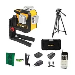 تراز لیزری کنزاکس 12 خط 360 درجه نور سبز ریموت دار با پایه مدل 1133P