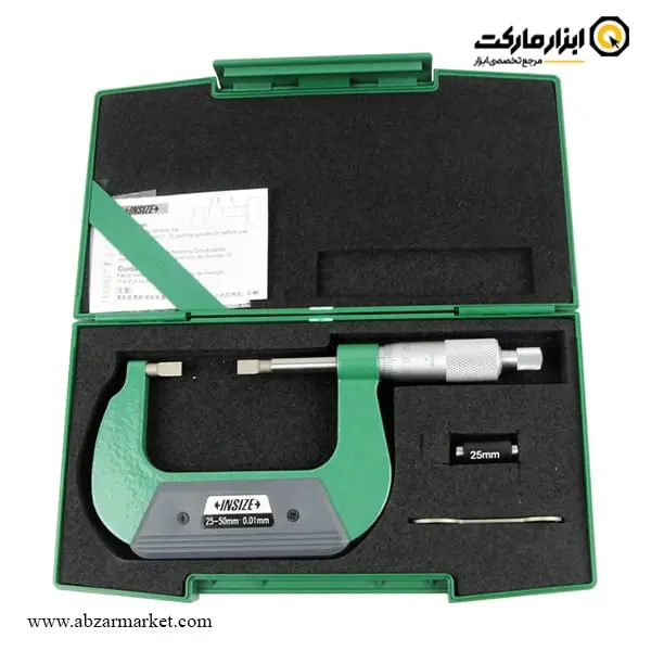 میکرومتر فک پیچ گوشتی اینسایز خارج سنج 50-25 میلی متر مدل 3232-50A