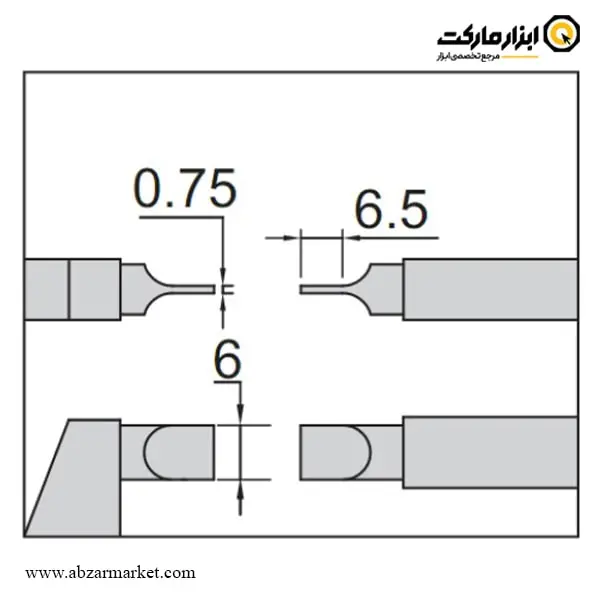 میکرومتر فک پیچ گوشتی اینسایز خارج سنج 50-25 میلی متر مدل 3232-50A