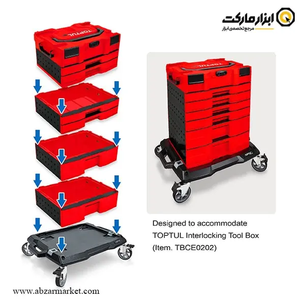 کشو ابزار تاپ تول دو طبقه مدل TEAK4601