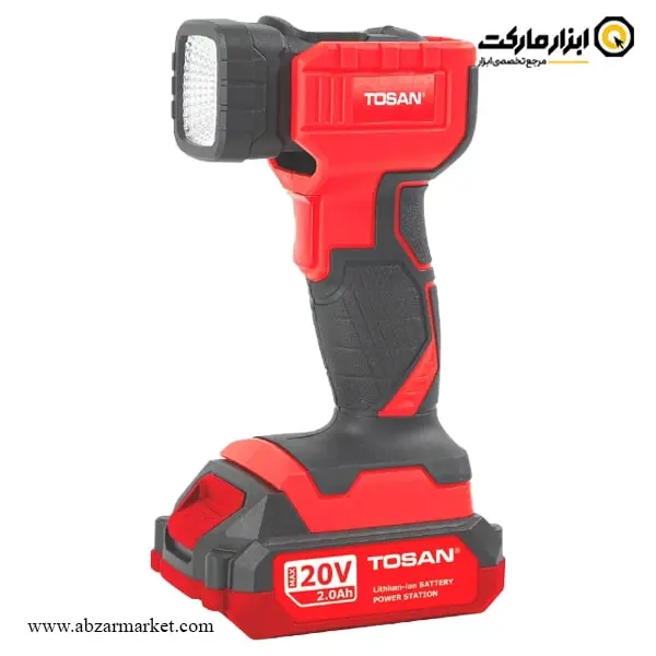 کیت کمپرسور فندکی براشلس و چراغ قوه شارژی توسن 20 ولت مدل 9799