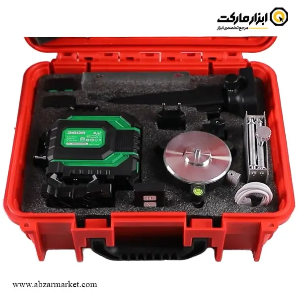 تراز لیزری توسن 16 خط 360 درجه نور سبز ریموت دار مدل M3605G