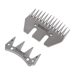 ست تیغه و شانه پشم چین تکنیکال سر صاف 13 دندانه