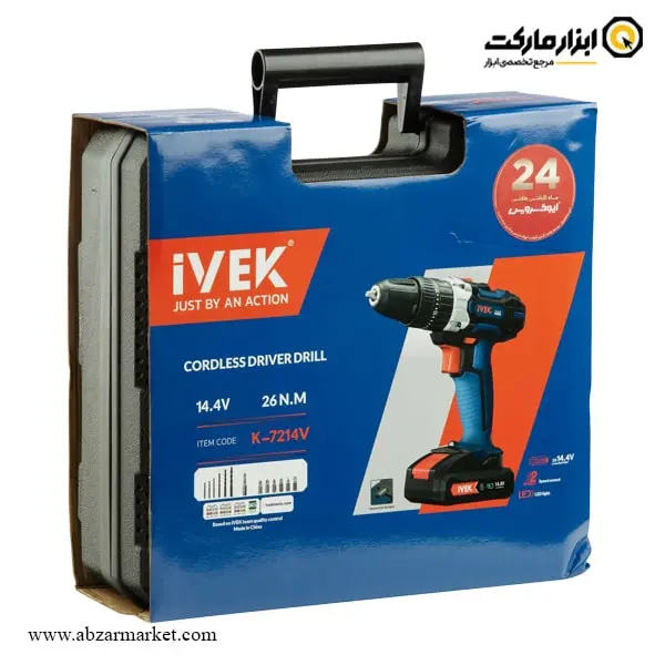 دریل شارژی ایوک لیتیوم 14.4 ولت مدل K-7214V