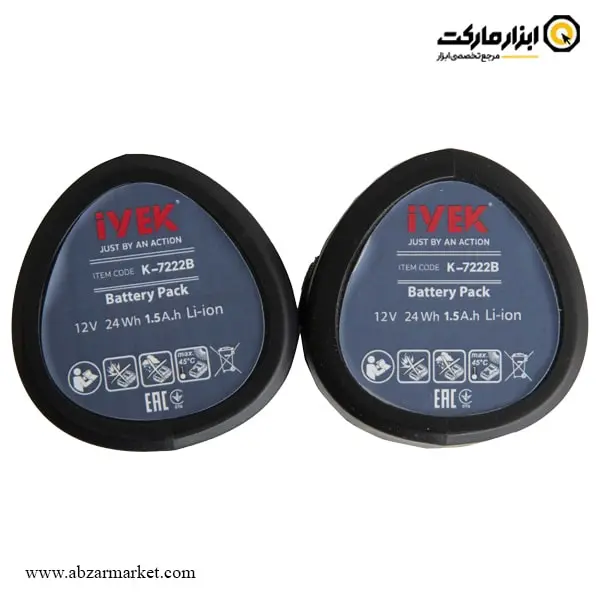 دریل شارژی ایوک براشلس لیتیوم 12 ولت مدل K-7222B