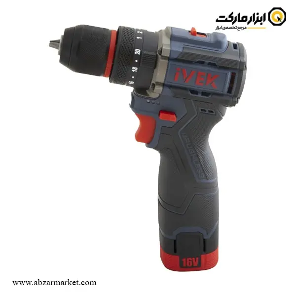 دریل شارژی چکشی ایوک براشلس لیتیوم 16 ولت مدل K-7226B
