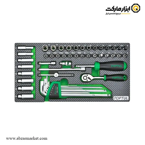 جعبه ابزار چرخ دار کشویی تاپ تول 261 پارچه مدل GE-26118