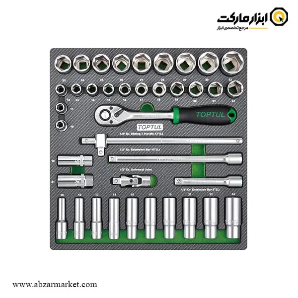 جعبه ابزار چرخ دار کشویی تاپ تول 261 پارچه مدل GE-26118