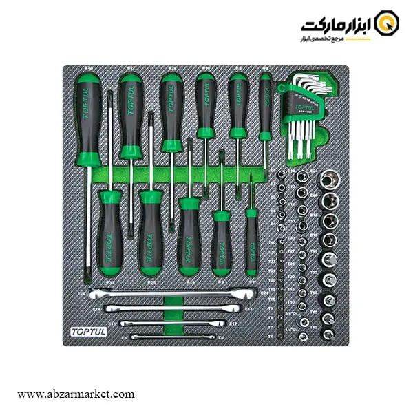 جعبه ابزار چرخ دار کشویی تاپ تول 261 پارچه مدل GE-26118