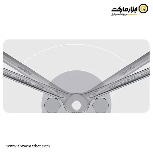 آچار یک سر تخت یک سر رینگ تاپ تول مدل AAEX