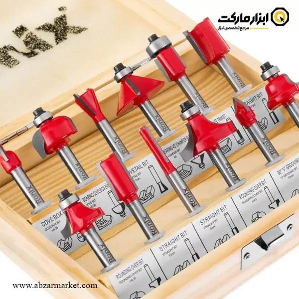 ست تیغ اورفرز رونیکس 12 عددی مدل RH-5341