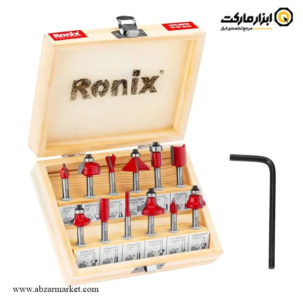 ست تیغ اورفرز رونیکس 12 عددی مدل RH-5341
