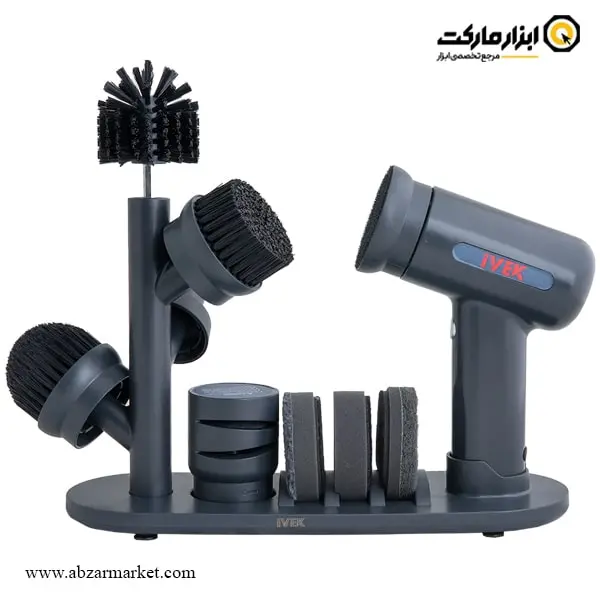 ست ابزار شستشو و پولیش شارژی ایوک 9 پارچه مدل K-7272V ست ابزار شستشو و پولیش شارژی ایوک 9 پارچه مدل K-7272V