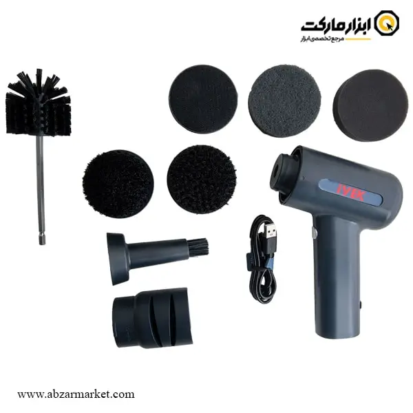 ست ابزار شستشو و پولیش شارژی ایوک 9 پارچه مدل K-7272V ست ابزار شستشو و پولیش شارژی ایوک 9 پارچه مدل K-7272V