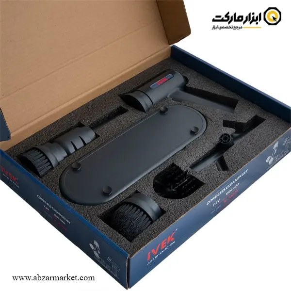ست ابزار شستشو و پولیش شارژی ایوک 9 پارچه مدل K-7272V ست ابزار شستشو و پولیش شارژی ایوک 9 پارچه مدل K-7272V