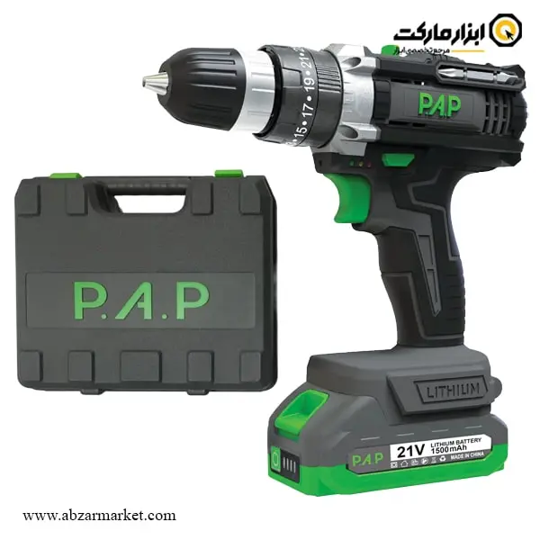 کیت دریل شارژی چکشی PAP لیتیوم 21 ولت مدل CID-2126 کیت دریل شارژی چکشی PAP لیتیوم 21 ولت مدل CID-2126