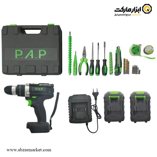 کیت دریل شارژی چکشی PAP لیتیوم 21 ولت مدل CID-2126 کیت دریل شارژی چکشی PAP لیتیوم 21 ولت مدل CID-2126