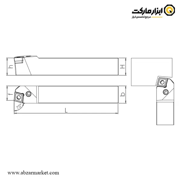 هلدر بیرون تراش (روتراش) اسموکس برای الماس اینسرت CNMG 12