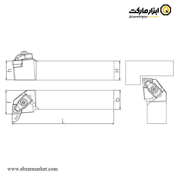 هلدر بیرون تراش (روتراش) اسموکس برای الماس اینسرت CNMG 16