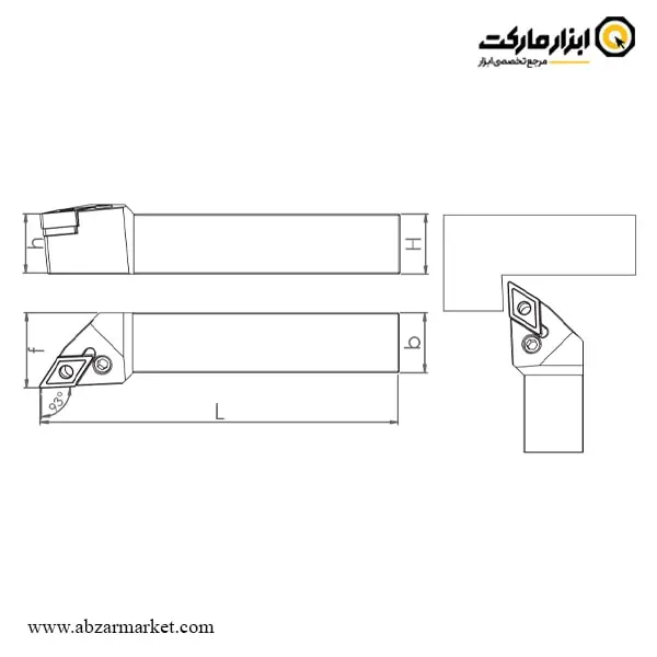 هلدر بیرون تراش (روتراش) اسموکس برای الماس اینسرت DNMG 15