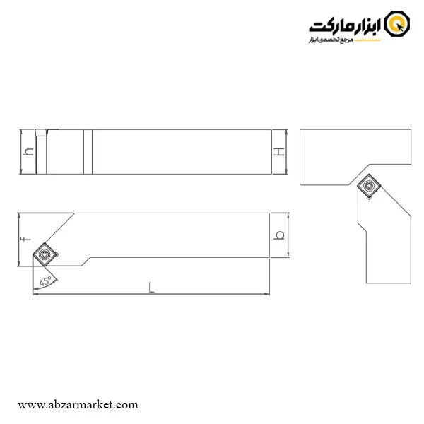 هلدر بیرون تراش (روتراش) اسموکس برای الماس اینسرت SCMT 12