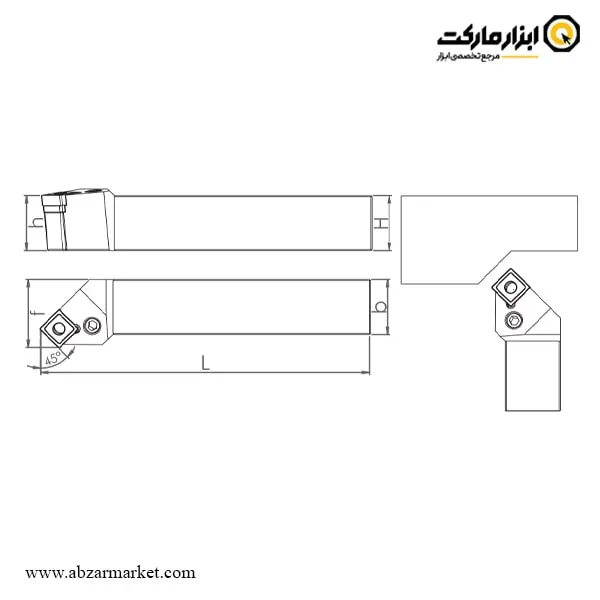 هلدر بیرون تراش (روتراش) اسموکس برای الماس اینسرت SNMG 15