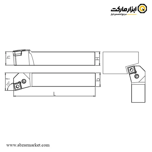 هلدر بیرون تراش (روتراش) اسموکس برای الماس اینسرت SNMX 12