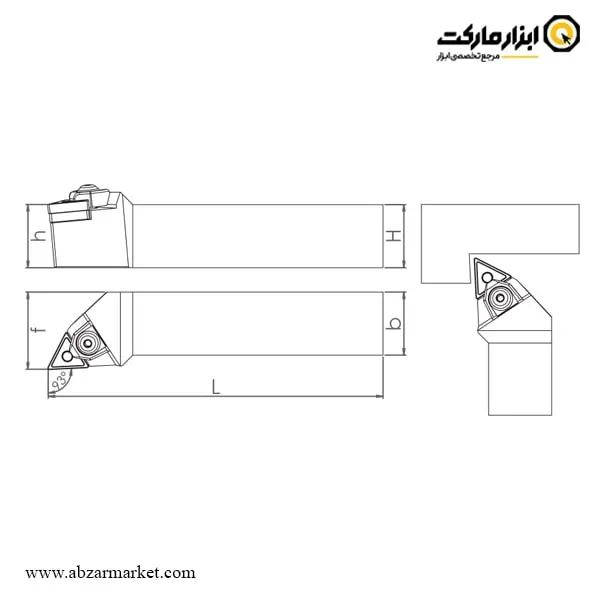 هلدر بیرون تراش (روتراش) اسموکس برای الماس اینسرت TNMG 22