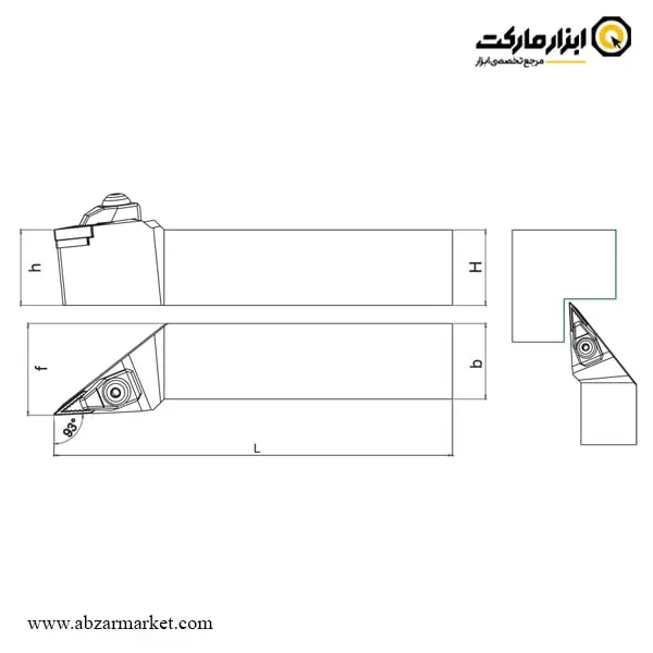 هلدر بیرون تراش (روتراش) اسموکس برای الماس اینسرت VNMG 16