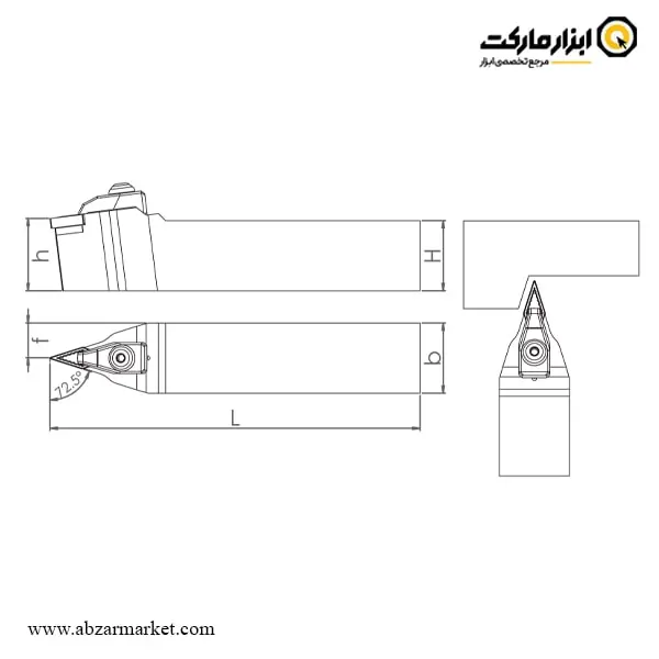 هلدر بیرون تراش (روتراش) اسموکس برای الماس اینسرت VNMG 16