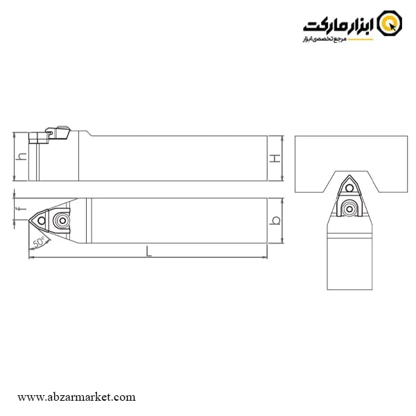 هلدر بیرون تراش (روتراش) اسموکس برای الماس اینسرت WNMG 08