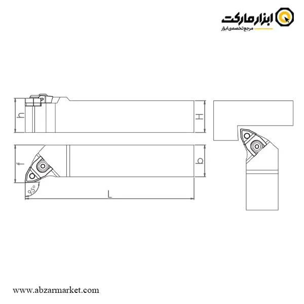 هلدر بیرون تراش (روتراش) اسموکس برای الماس اینسرت WNMG 08