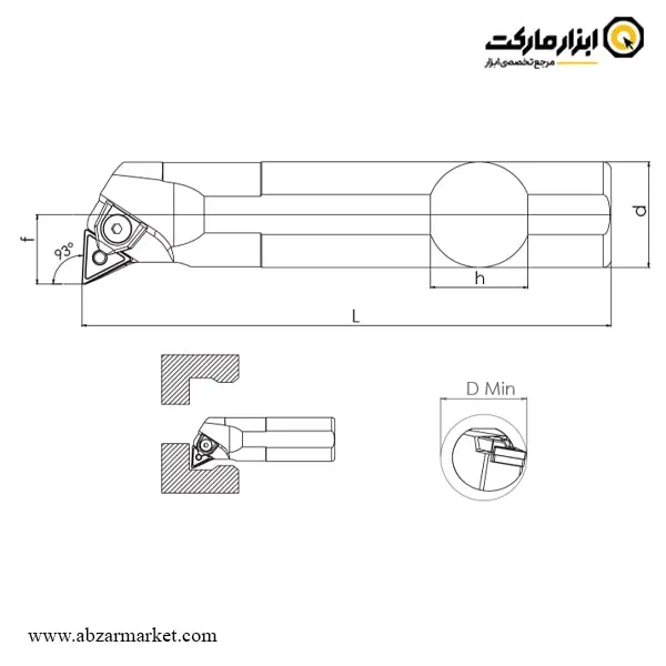 هلدر داخل تراش اسموکس برای الماس اینسرت TNMG 22