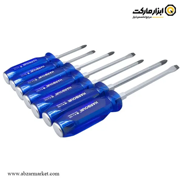 ست پیچ گوشتی ضربه خور هاربر 7 عددی مدل H7100P