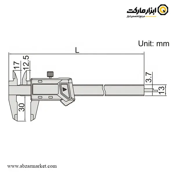 کولیس دیجیتال مینی اینسایز 7.5 سانتی متر (با گارانتی شرکتی) مدل 75-1111 A کولیس دیجیتال مینی اینسایز 7.5 سانتی متر (با گارانتی شرکتی) مدل 75-1111 A