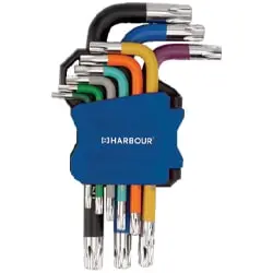 آچار آلن ستاره ای هاربر کارتی کوتاه 9 عددی مدل H9S-TK