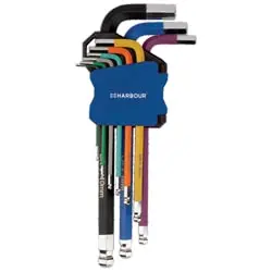 آچار آلن سر گرد هاربر کارتی بلند 9 عددی مدل H9A-LA