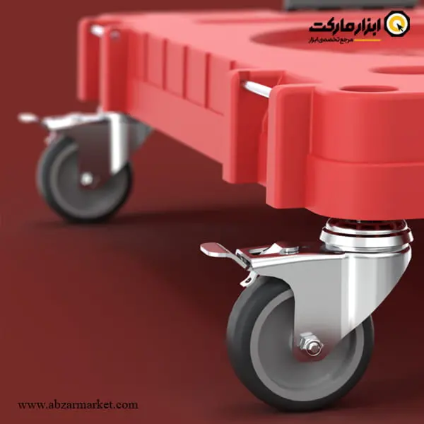 صفحه ترولی حمل جعبه ابزار تخصصی کیوبریک مدل ONE Platform 2.0 Workshop Red Ultra HD