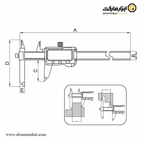 کولیس دیجیتال داسکوا 15 سانتی متر آفست مدل 1015-2100