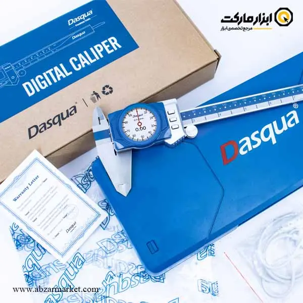 کولیس دیجیتال و ساعتی داسکوا 20 سانتی متر ضد آب و روغن مدل 1005-3004