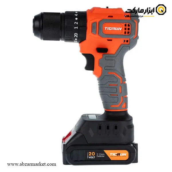 دریل شارژی چکشی تیگران براشلس لیتیوم 20 ولت مدل TG-3520