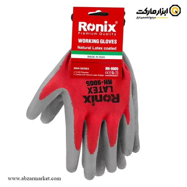 دستکش ایمنی رونیکس لاتکس سبک مدل RH-9005 دستکش ایمنی رونیکس لاتکس سبک مدل RH-9005