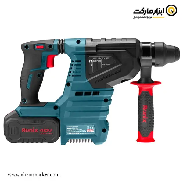 دریل بتن کن شارژی رونیکس 3 کیلویی براشلس 40 ولت مدل 8910-40V دریل بتن کن شارژی رونیکس 3 کیلویی براشلس 40 ولت مدل 8910-40V