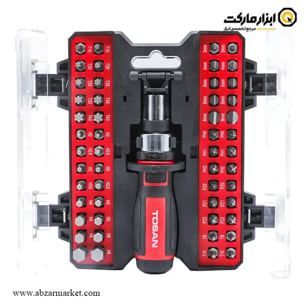 ست سر پیچ گوشتی توسن جغجغه ای 53 عددی مدل T4810K
